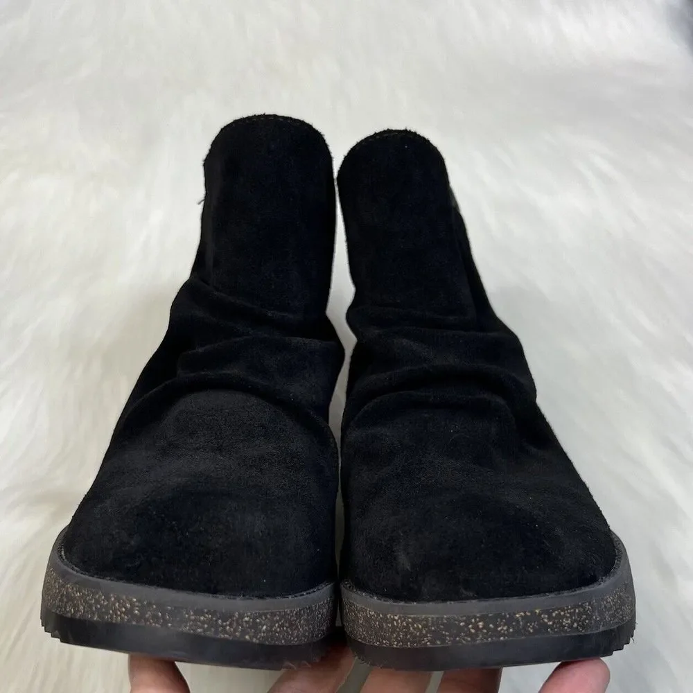Aetrex‎ Women's Size EU 37 / US 7 Black Suede Leather Kara Wedge Boot